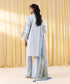 Unstitched Women's Blue Textured Lawn 3 Piece Suit